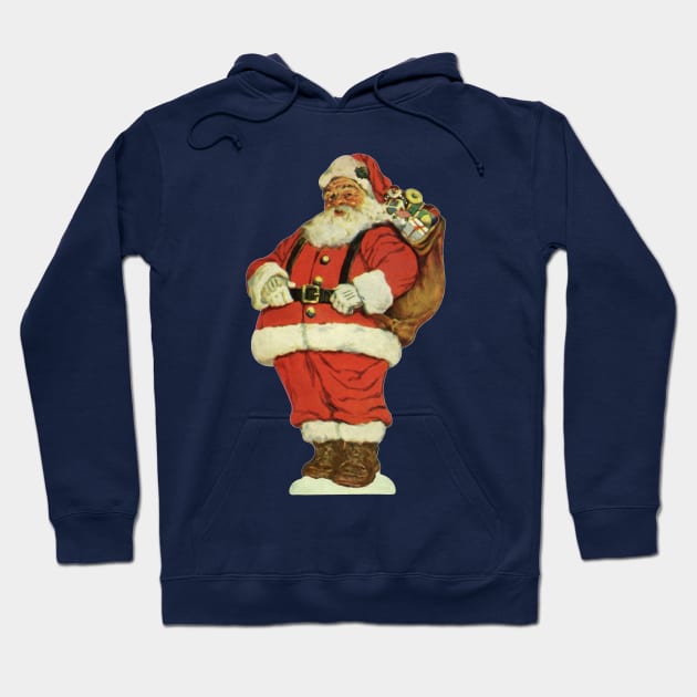 Vintage Christmas Santa Claus Hoodie by MasterpieceCafe